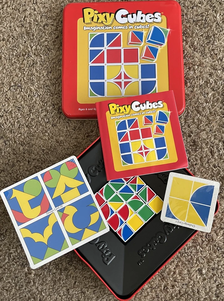 Blue Orange Pixy Cubes Imagination Visual Pattern Building Memory Puzzle Game - Image 2 of 4