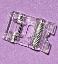 Clear Snap-On Roller Foot for Brother Sewing Machines fits Most Models