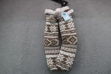 Women's Muk Luks Slipper Socks-Sherpa Lined-Nonskid-Size S/M 6-8 