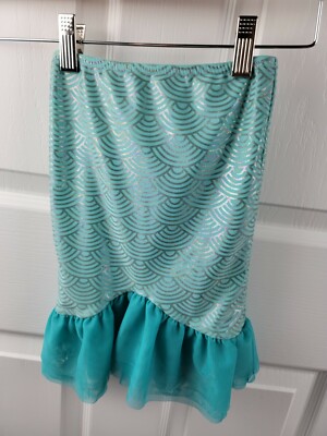 Disney Costume Teal/Silver Scales Mermaid Tail Swimsuit Cover-Up SM(3) / 98cm