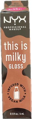 NYX THIS IS MILKY LIP GLOSS INFUSED WITH VEGAN MILK - MILK THE COCO 4ml BOXED