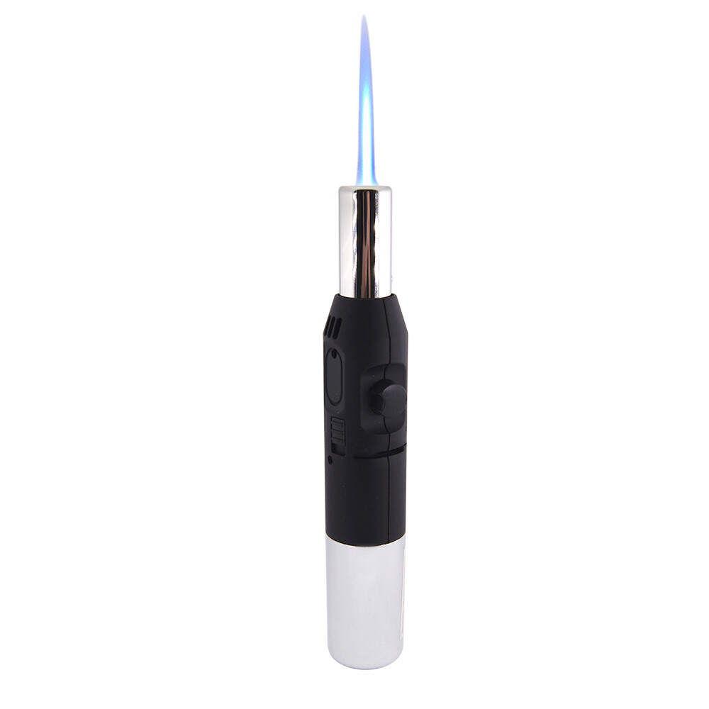 Safety Lock & Adjustable Flame Refillable Black