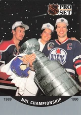 NHL Championship SCC 1990 Pro Set #704 Edmonton Oilers