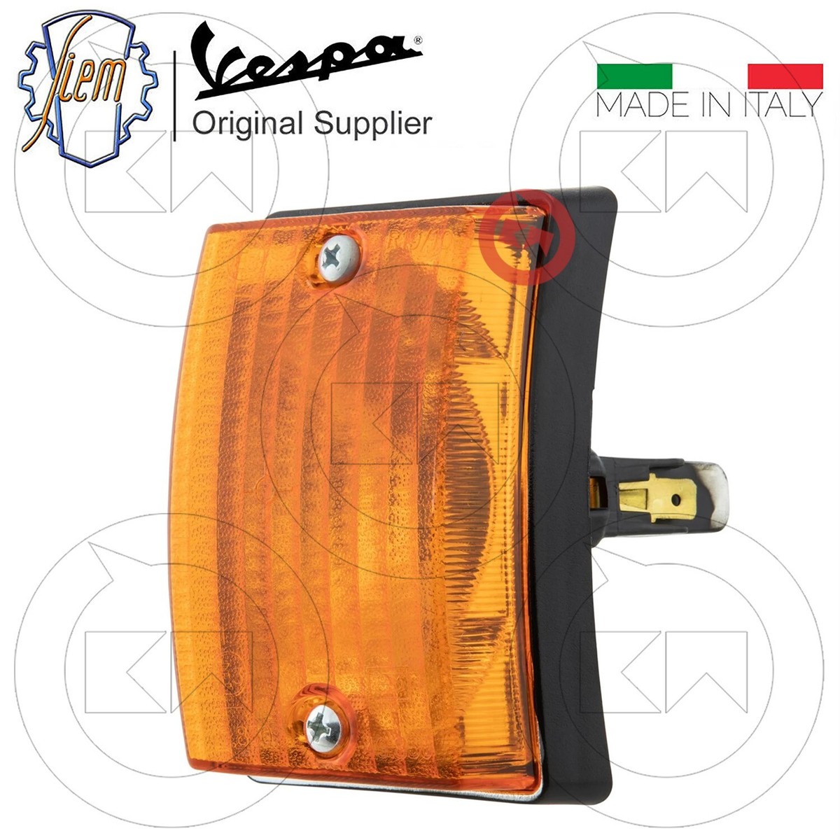 GEMME FRECCE POSTERIORI FUME' SCURE PER PIAGGIO VESPA P125-150X - PX 125-150-200E - PX 125-150-200 ARCOBALENO 125 T5 LML