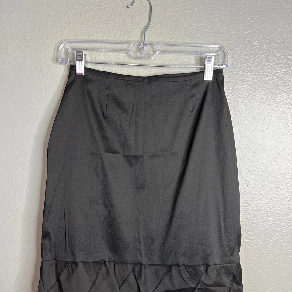 Tadashi коллекции черный макси юбка размер 4 оборки ярусный официальный вечер вечеринки - Изображение 3 из 4