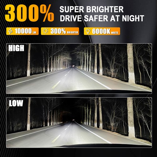 For Silverado 2500 HD Classic 2007 6000K LED Headlight Bulbs Kit 9005+9006 - Picture 5 of 11