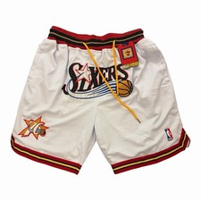 Philadelphia 76ers Custom Just Don Basketball Shorts - Hardwood Classics - New