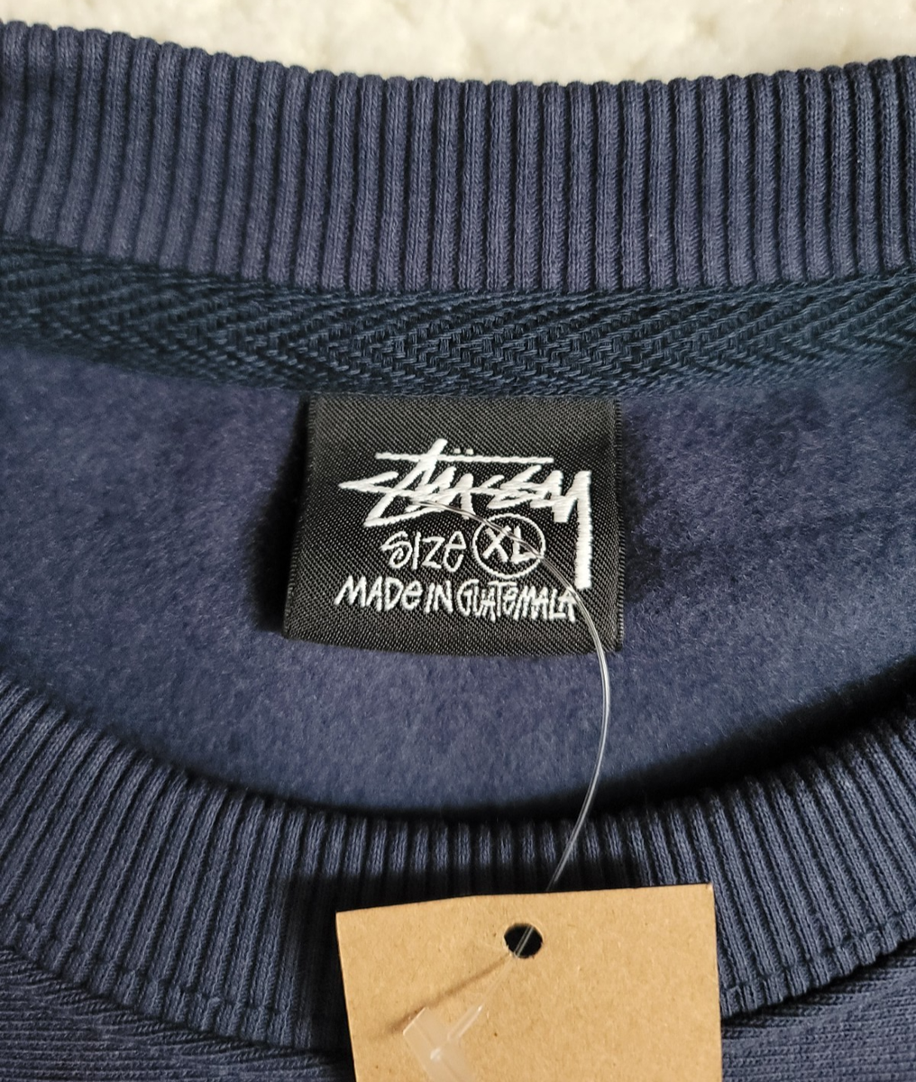 stussy Honolulu トレーナー ネイビー Sサイズ NWT Stussy Honolulu Chapter Limited NAVY BLUE Fleece Crewneck