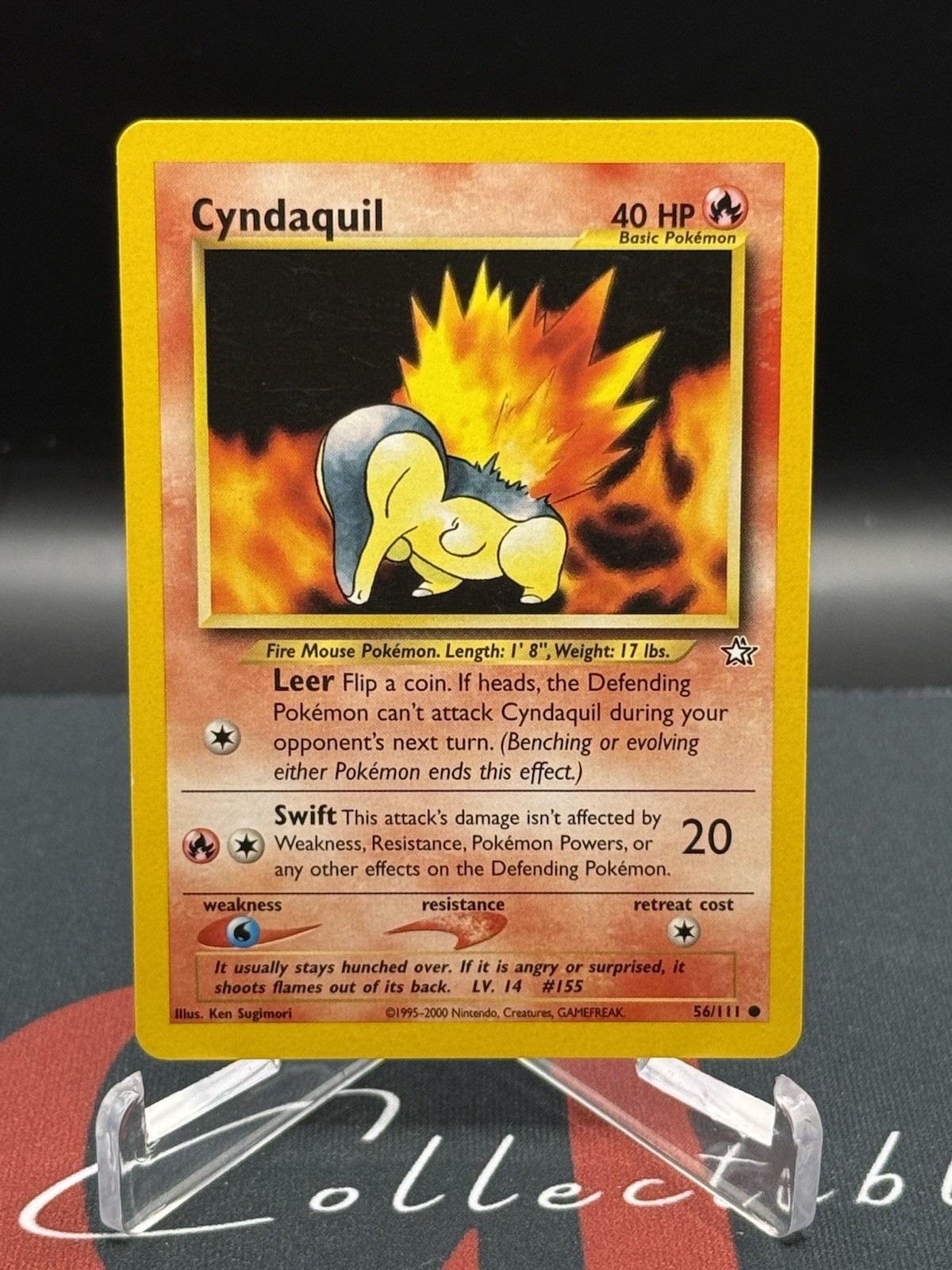 2000 Pokemon Cyndaquil 56/111 Common Neo Genesis LP