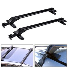 2x Universal Car Suv Roof Rail Luggage Rack Baggage Carrier Aluminum W Lock 2x Universal Car Suv Roof Rail Luggage Rack Baggage Carrier Aluminum W Lock