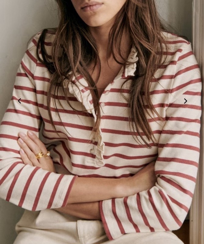 ☀️Sézane Rue Saint-Fiacre Gaël Marinière LS Top Breton Stripe Women’s Medium