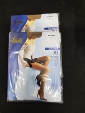 2 Pair Levante Calze Gaudi 30 Size 2 Medium Naturel Pantyhose