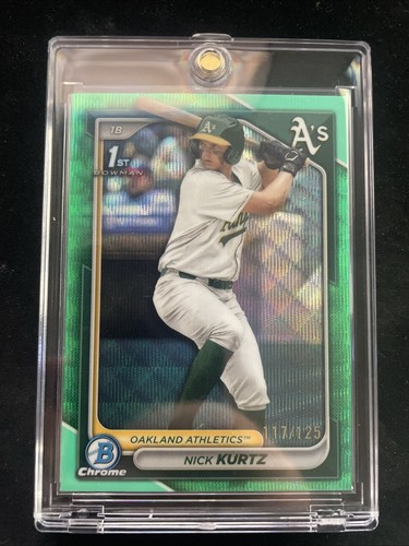 Nick Kurtz [Aqua Wave Refractor] #BDC-56 2024 Bowman Draft Chrome card