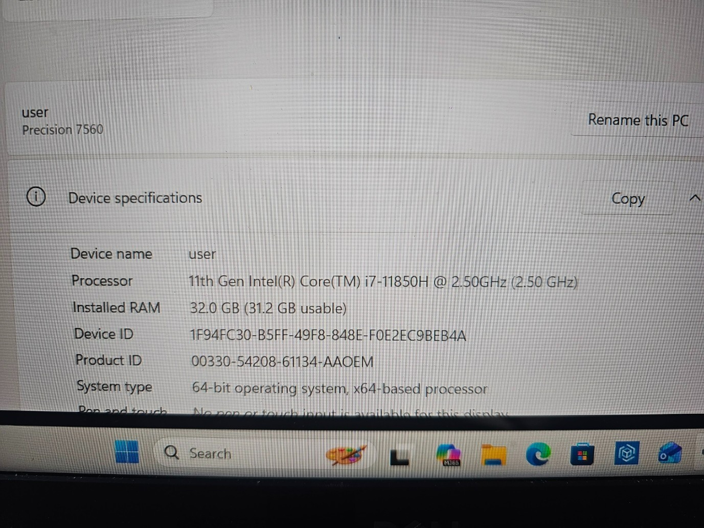 Dell Precision, 15.6-Inch Laptop, with Intel Core i7 11th Generation, Windows 11 Home
