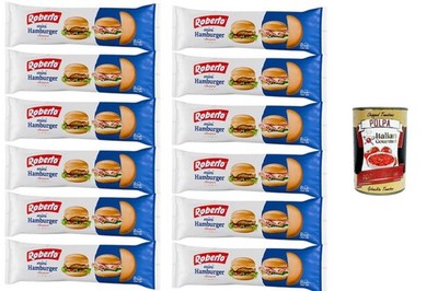 Roberto Mini Hamburger Brötchen 12x200g 96 Buns Snacks & Fingerfood +Polpa