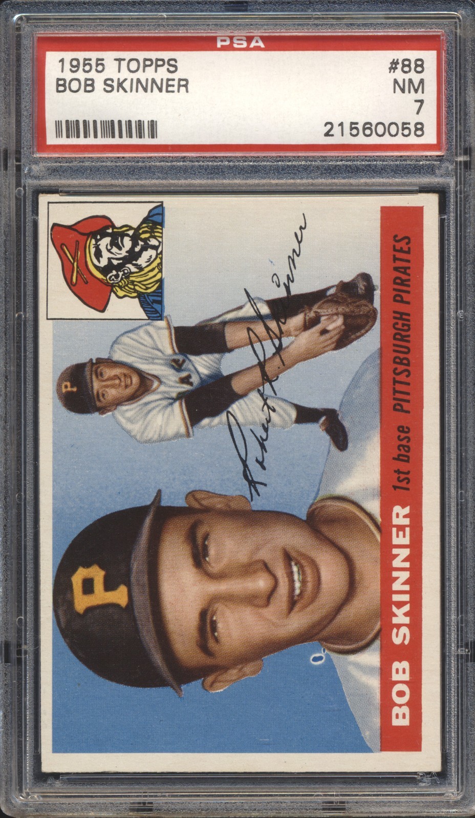 1955 Topps Baseball Bob Skinner ROOKIE #88 PSA 7 PIRATES NM
