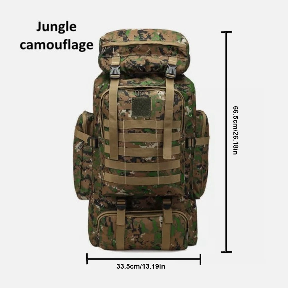 Tarnung Kampfrucksack Grosser 75L Rucksack Outdoor Armeerucksack Wander Trekking - Bild 2 von 4