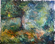 Post-Cubism Plein Air Oil Painting Landscape Nature 16x20 Canvas Original Art