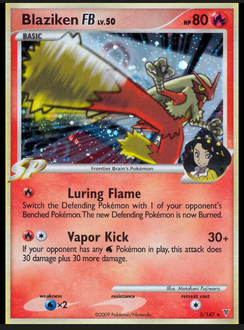 Pokemon BLAZIKEN FB LV. X Card SUPREME VICTORS Platinum Set 142/147 Rare Holo