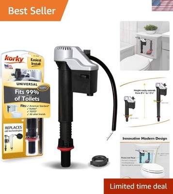 QuietFILL Platinum Toilet Fill Valve - Universal Fit, Fast Installation, 528MP