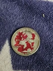 1964 SILVER RED PAINTED JUKEBOX QUARTER (RARE)