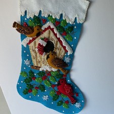 Bucilla Christmas Stocking. Finished/Hand Made. Free Personalization.