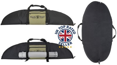Buck Trail Archery Traditional Horse Bow Bag Black Green Rip Stop Nylon Padded