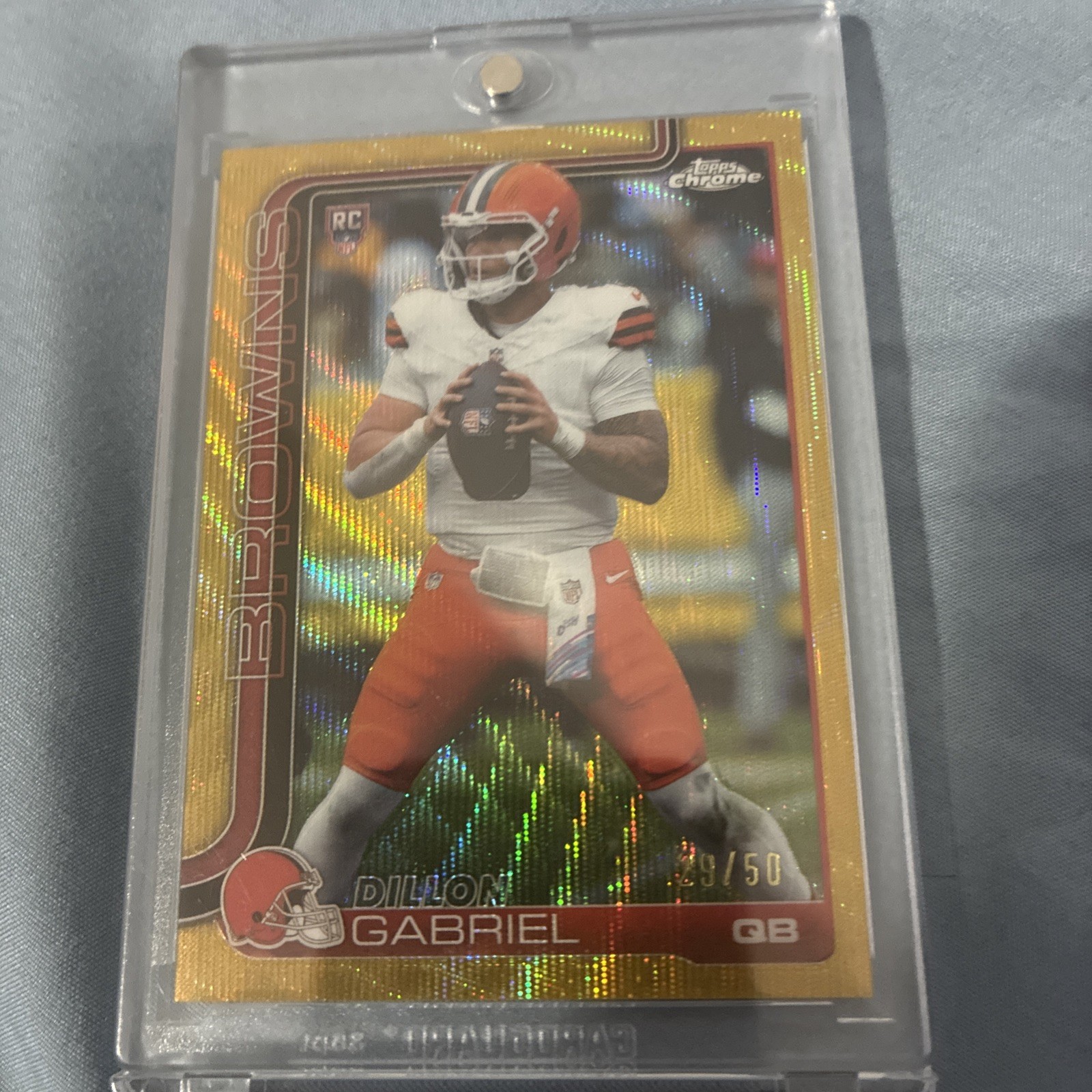 2025 Topps Chrome Dillon Gabriel Rookie Gold Wave Refractor #317 Browns (RC) /50