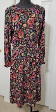 Croft And Barrow Womens Dress Longsleeve Size PM Multicolor EUC