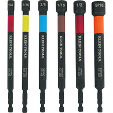 Klein Tools - Magnetic Color-Coded Power Nut Setter 6-Piece Set 32920G 