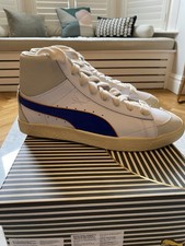 Puma Clyde Mid Bball Rhuigi - 9.0 UK - White Royal Blue Leather Suede BNIB Mens