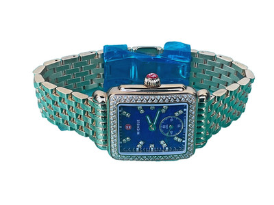Michele Deco Mid MWW06V000126 Blue Lapis Dial Diamond  Watch. - $2995
