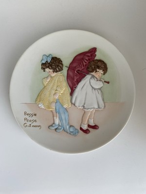 Vintage Bessie Pease Gutmann Plate  Falling Out , 7 