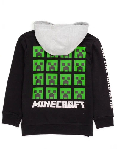 Minecraft Black Creeper Placement Print Hoodie Boys