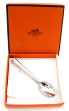 Vintage Hermes Sterling Silver 925 Baby Tea Spoon With Box M-612