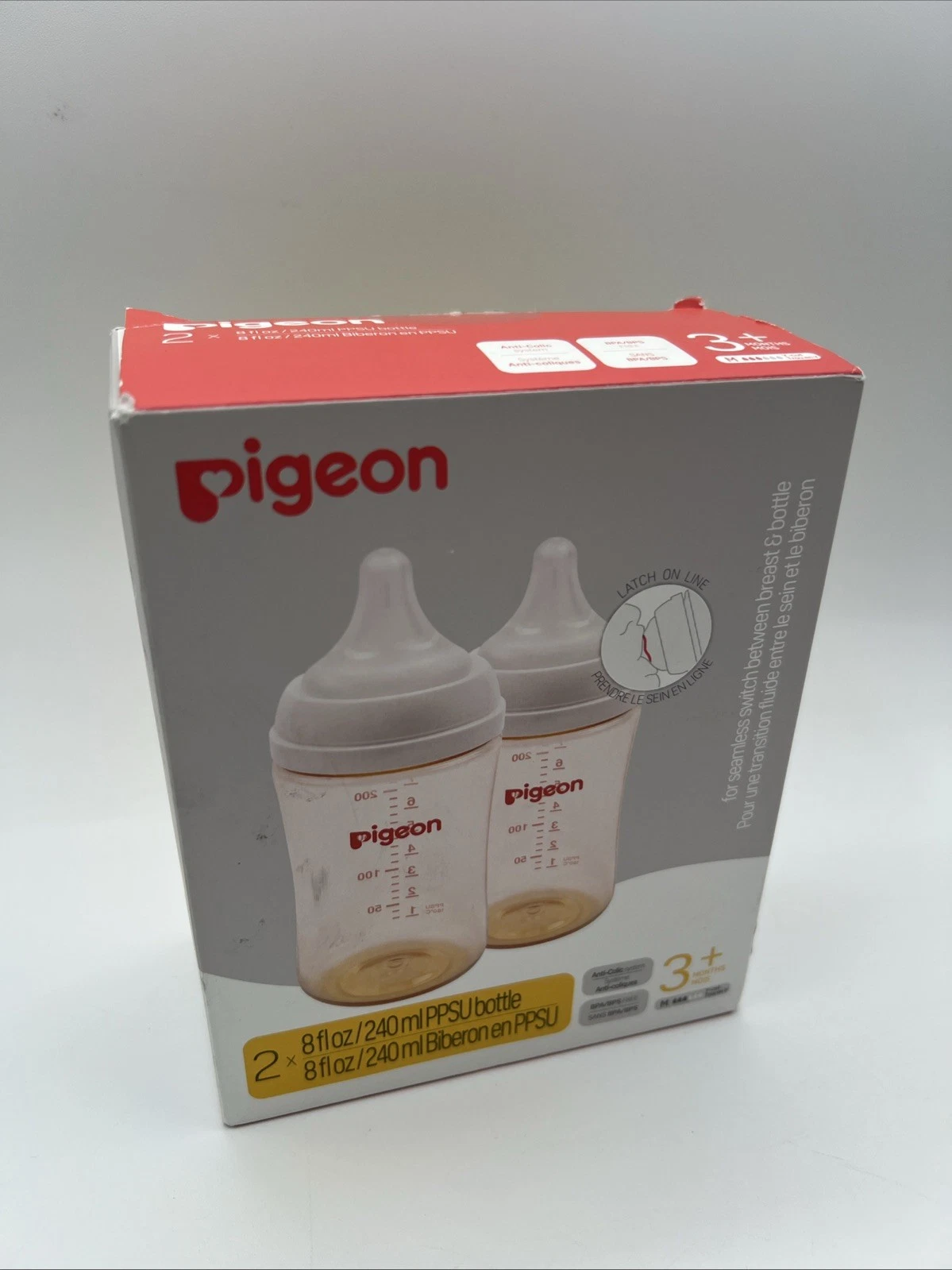 Pigeon 2-Pack 8oz PPSU Plastic Baby Bottles w/Nipples
Opens in a new window or tab