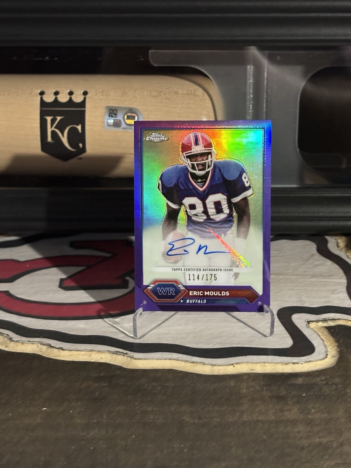 2023 Composite Eric Moulds Topps Chrome Auto Purple Refractor /175 Bills