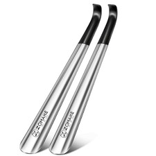 Long Handle Metal Shoe Horn 2 Pack Extra Long Shoehorn for Seniors Aid