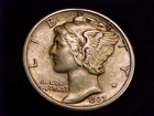 1927-P  Mercury Dime, Very Fine to  Extra Fine Grade