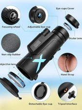 NEW 12x50 High Power HD Monocular Telescope with Phone Adapter Tripod