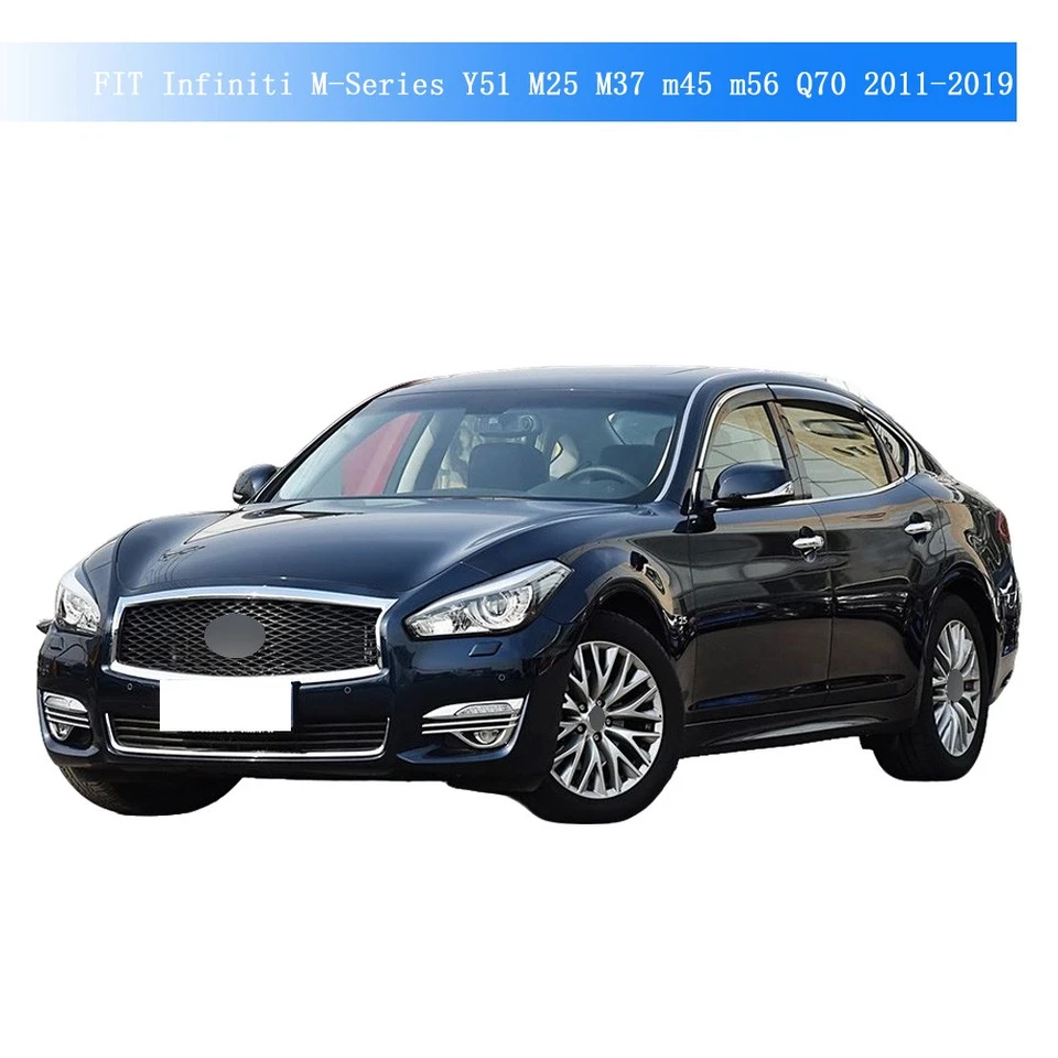 Glossy Black Chrome Delete Window Trims For Infiniti M-Series Y51 M25 M37 Q70 Foto 3 de 4