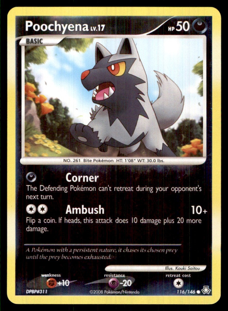 2008 Reverse Holo Poochyena Basic/Common #116