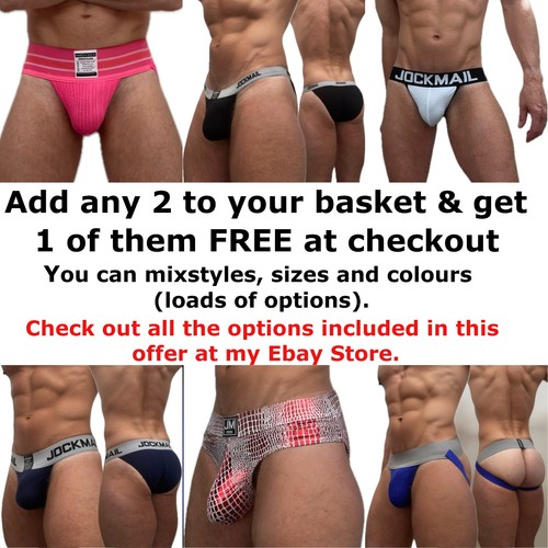 Jockmail Hombres Ropa Interior Jockstrap Gimnasio Jock correa con Cintura Marca Gris - Imagen 2 de 38