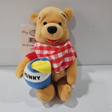 NWT The Disney Store Winnie the Pooh Mini Bean Bag Picnic Pooh 8"
