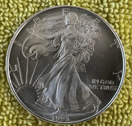 1993 Silver Eagle Coin Auction -  Low Mintage Year! BU Gem!!