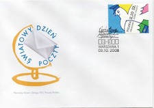 POLAND POLSKA 2008 UPU WORLD POST DAY UNC