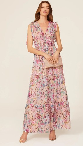 SHOSHANNA SILK ZAHRA FLORAL GOWN SIZE 4 MSRP $725