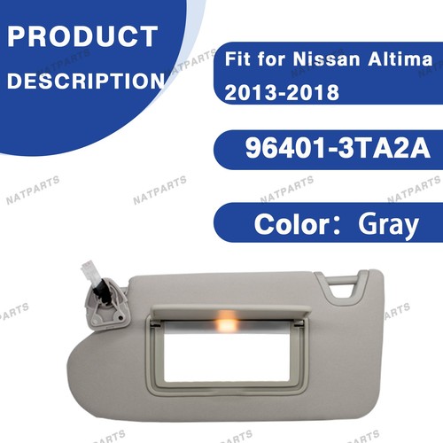 Left Driver Side Sun Visor W/ Light For 2013-2018 Nissan Altima 96401 ...