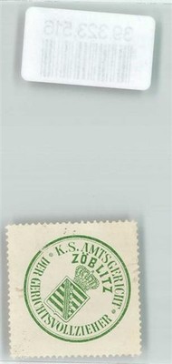 39323516 - 9347 Zoeblitz Amtsgericht Sachsen Gerichtsvollzieher Krone Wappen