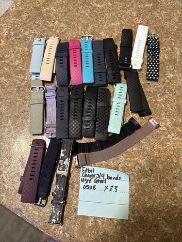 X23 SMALL Fitbit Charge 3 and 4 Soft Replacement Bands Sport Strap Metal Misc - 第 1/5 張圖片